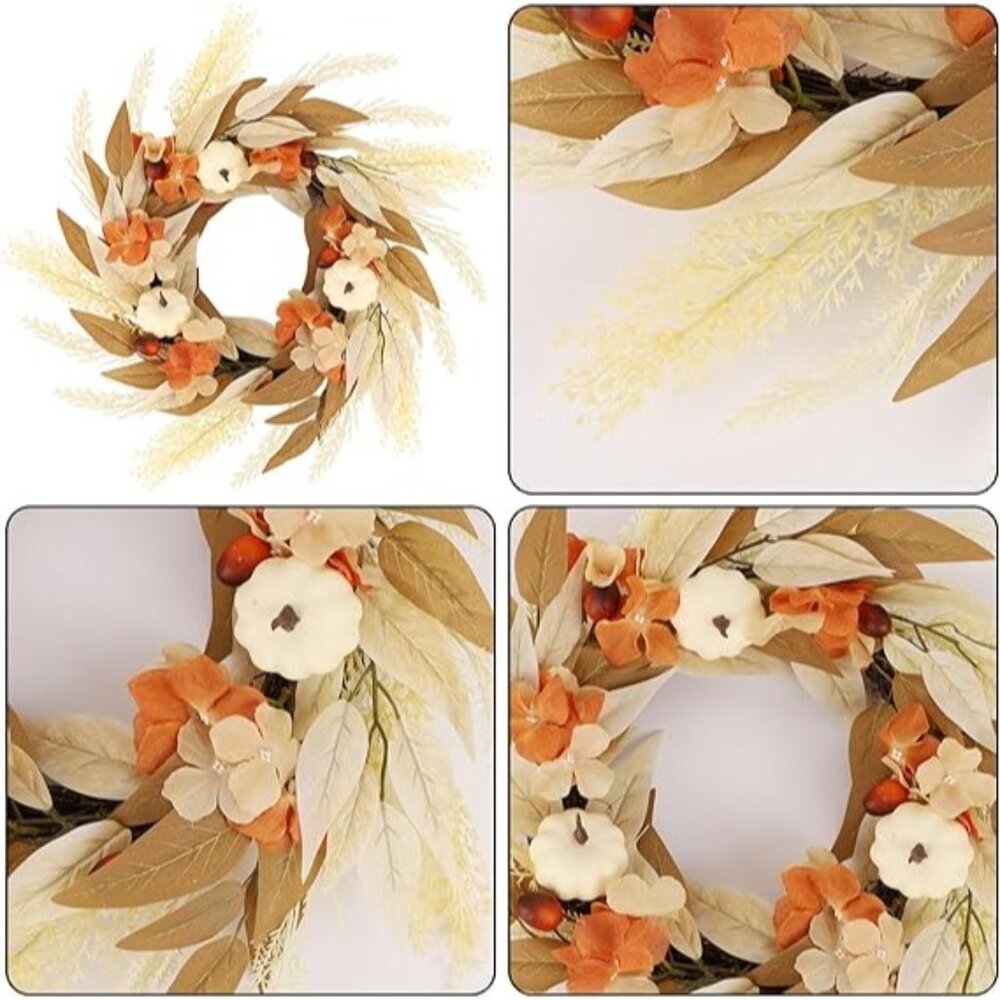 Fall Wreath For Home Decoration 21.6" - Picture 5 of 6